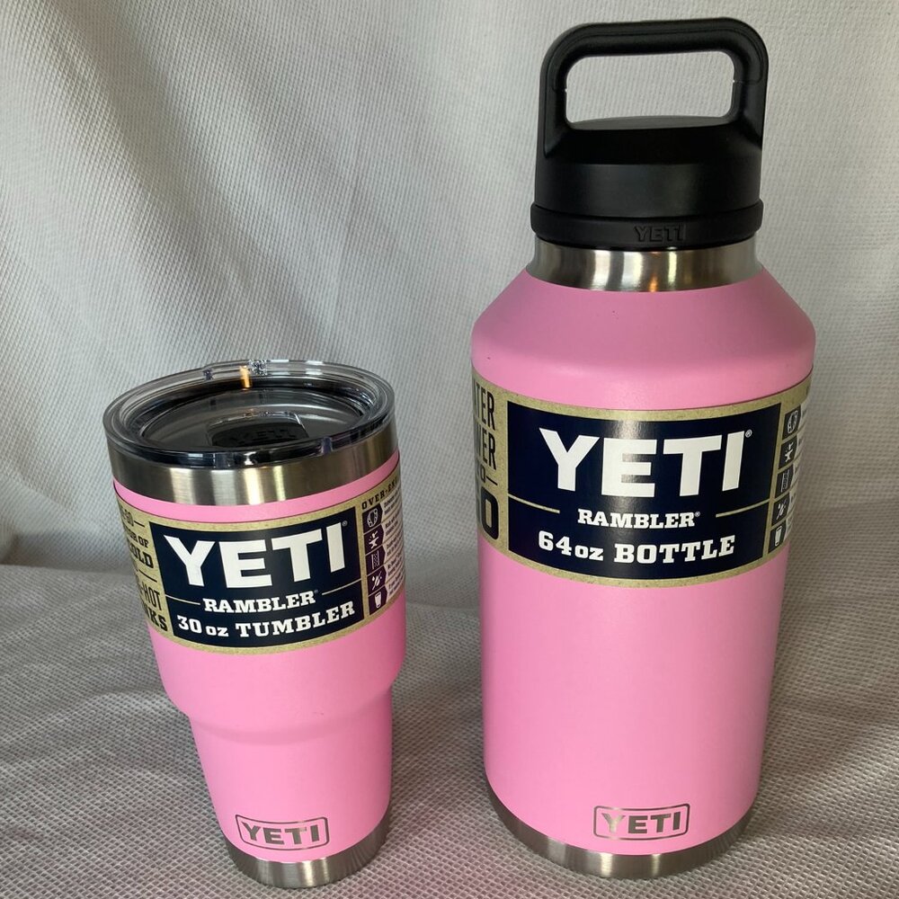 Yeti Rambler 30 oz Tumbler and 64 0z Bottle Set in Pink – New